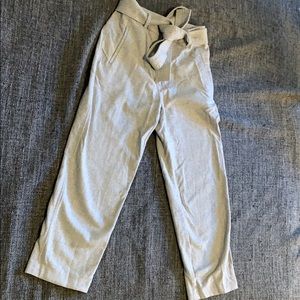 Wilfred | Grey Wool Front tie Pants